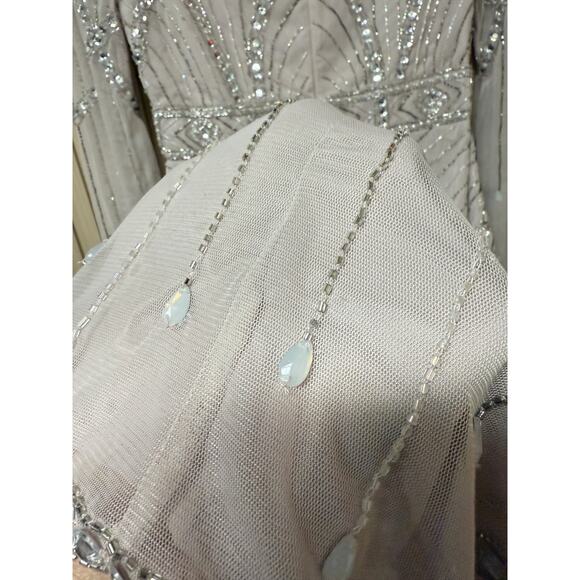 ASOS Design Gem Embellished Midi Dress with Cut Out Detail Size 4 - Picture 7 of 11